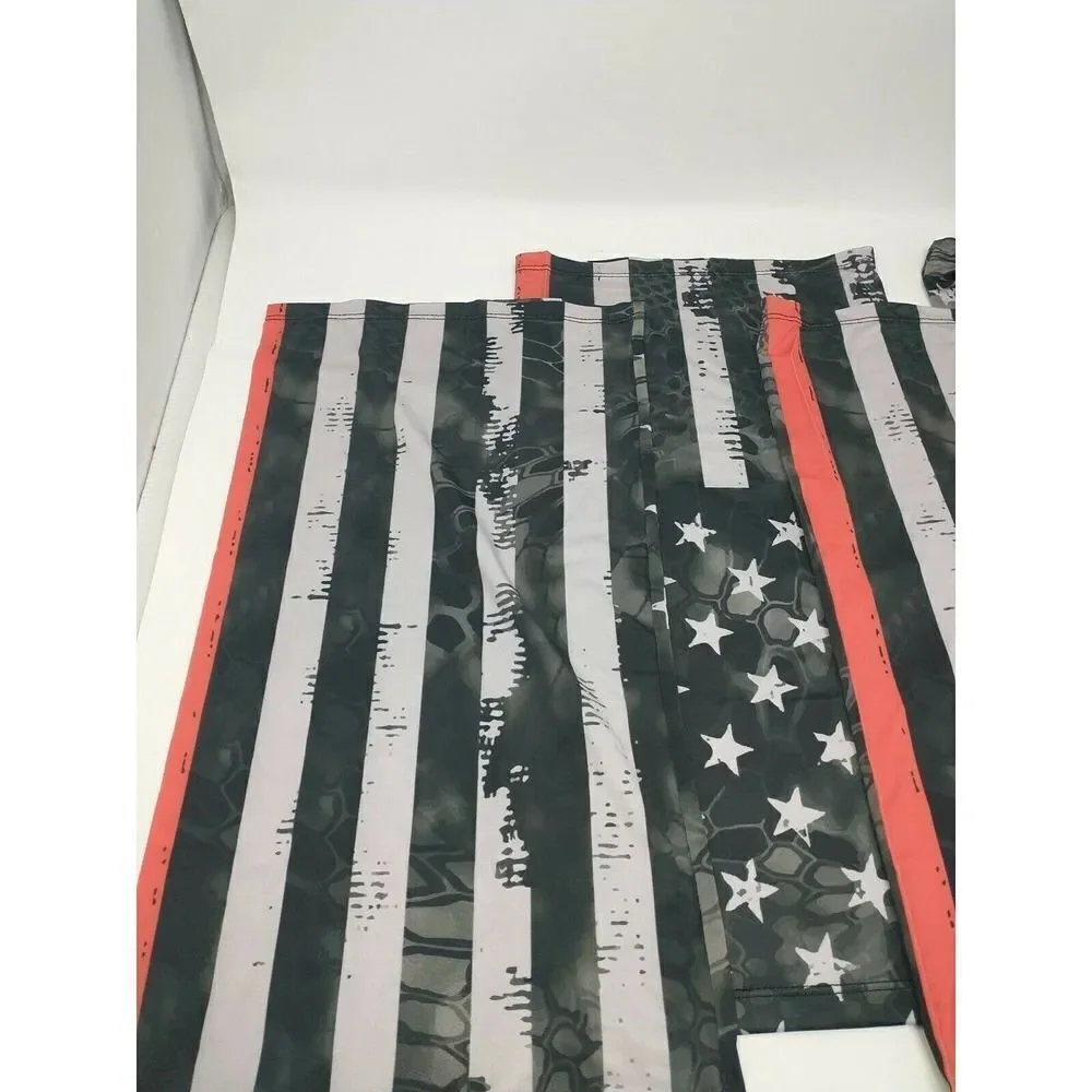 American Flag Buff Lot 4 Red Stripe Great for Camp